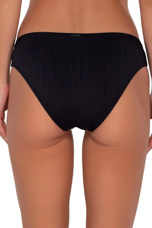 Sunsets Black Seagrass Texture Collins Hipster Bottom< Low-Rise | Bikini Bottoms