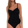 Sunsets Black Simone Tankini Top< Tankinis