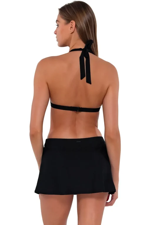 Sunsets Black Sporty Swim Skirt< Swim Skirts