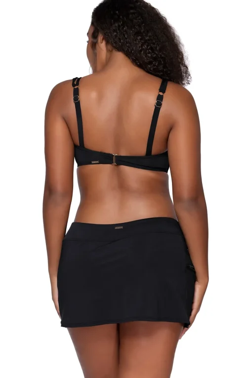 Sunsets Black Sporty Swim Skirt< Swim Skirts