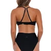Sunsets Black Summer Lovin V-Front Bottom< High-Waist