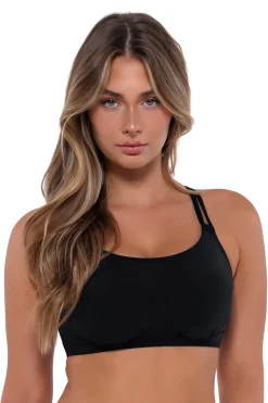 Sunsets Black Taylor Bralette Top< Plus Size | Bra-Sized