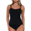 Sunsets Black Taylor Tankini Top< Plus Size | Underwire