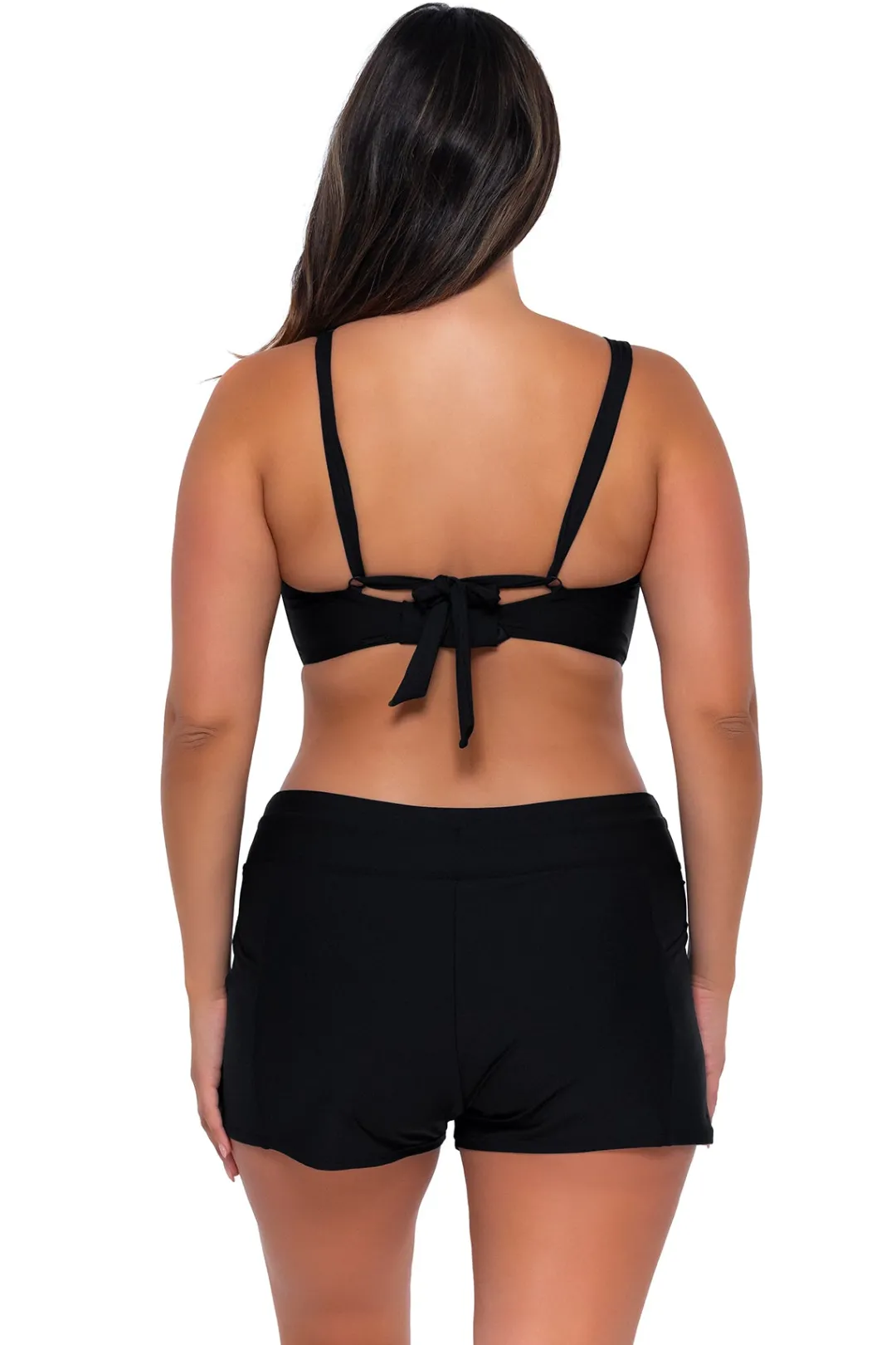 Sunsets Black Vienna V-Wire Top< Plus Size | Underwire