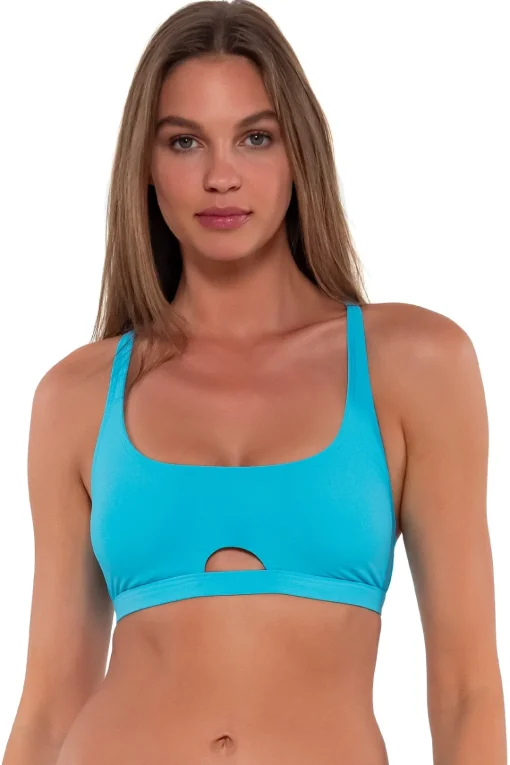 Sunsets Blue Bliss Brandi Bralette Top< Bikini Tops
