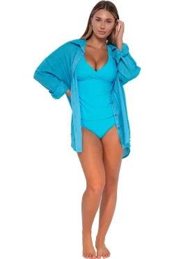Sunsets Blue Bliss Delilah Shirt< Cover-Ups