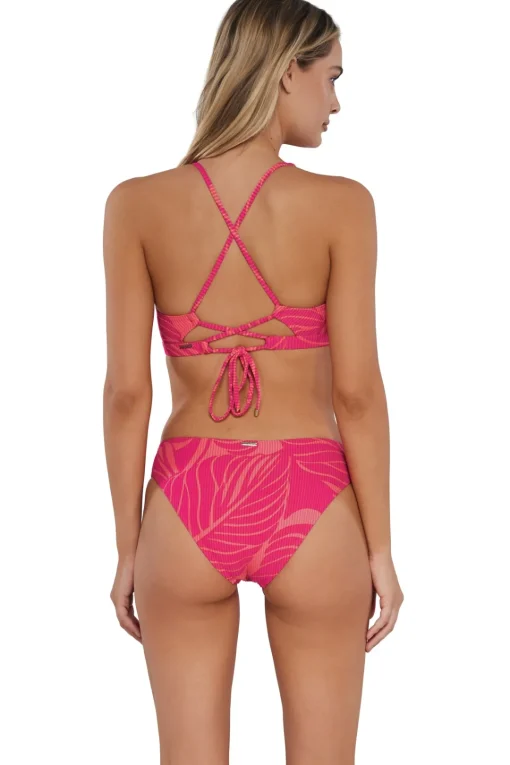 Sunsets Blushing Palms Sandbar Rib Collins Hipster Bottom< Low-Rise | Bikini Bottoms