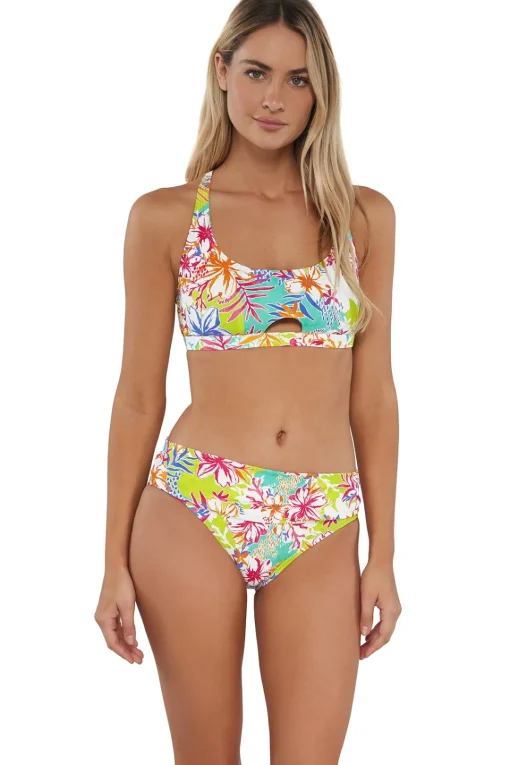 Sunsets Botanical Bliss Sandbar Rib Unforgettable Bottom< Plus Size | Bikini Bottoms