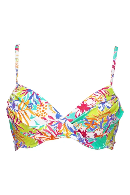 Sunsets Botanical Bliss Sandbar Rib Crossroads Underwire Top< Plus Size | Underwire