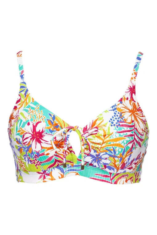 Sunsets Botanical Bliss Sandbar Rib Kauai Keyhole Top< Plus Size | Underwire