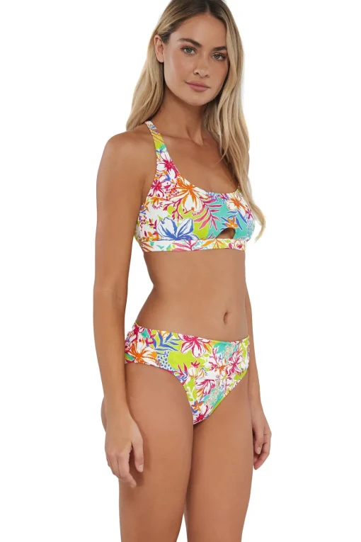 Sunsets Botanical Bliss Sandbar Rib Unforgettable Bottom< Plus Size | Bikini Bottoms