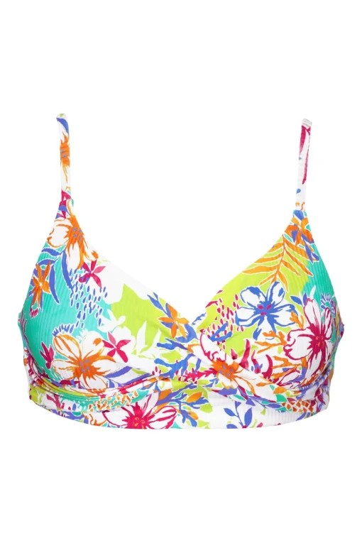 Sunsets Botanical Bliss Sandbar Rib Lyla Bralette Top< Wire-Free