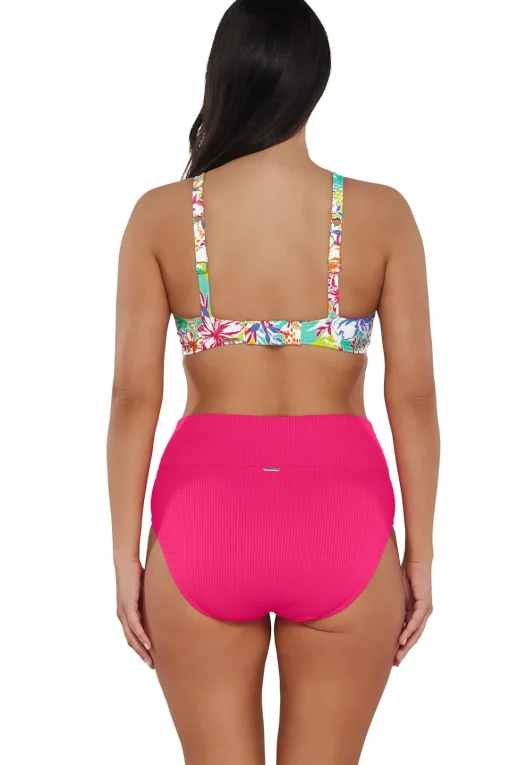 Sunsets Botanical Bliss Sandbar Rib Kauai Keyhole Top< Plus Size | Underwire