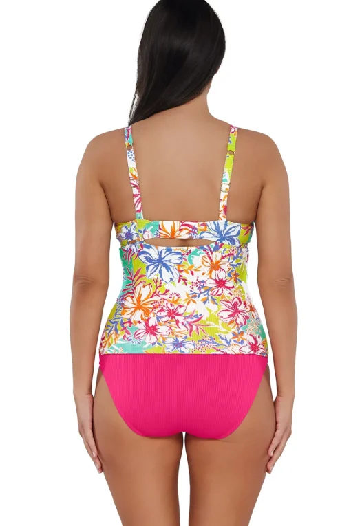 Sunsets Botanical Bliss Sandbar Rib Serena Tankini Top< Plus Size | Underwire