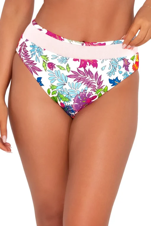 Sunsets Camilla Flora Annie High Waist Bottom< Plus Size | Bikini Bottoms