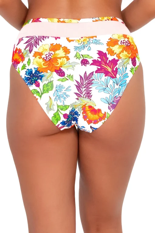 Sunsets Camilla Flora Annie High Waist Bottom< Plus Size | Bikini Bottoms