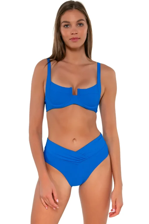 Sunsets Electric Blue Juliette Underwire Top< Underwire | Bikini Tops