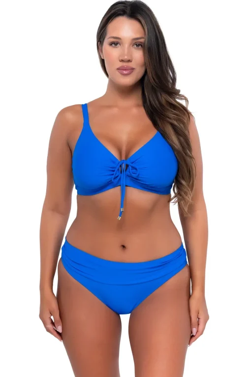 Sunsets Electric Blue Kauai Keyhole Top< Plus Size | Bra-Sized