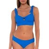 Sunsets Electric Blue Lily Top< Bikini Tops