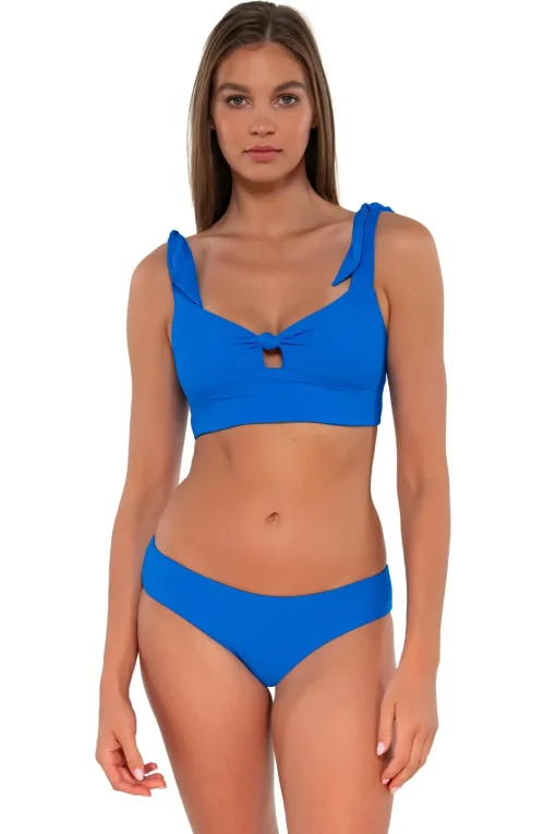 Sunsets Electric Blue Lily Top< Bikini Tops