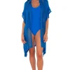 Sunsets Electric Blue Shore Thing Tunic< Cover-Ups