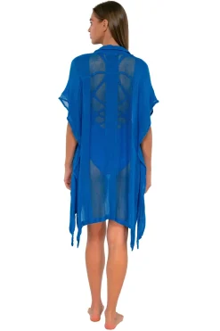 Sunsets Electric Blue Shore Thing Tunic< Cover-Ups