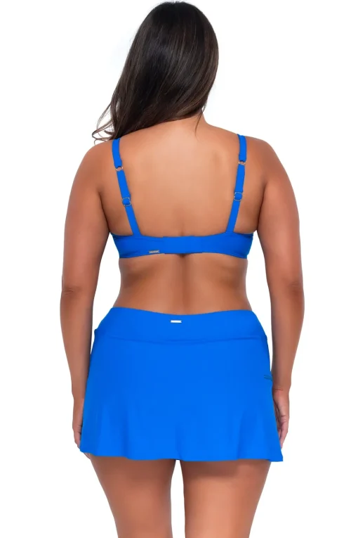 Sunsets Electric Blue Sporty Swim Skirt< Swim Skirts