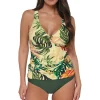 Sunsets Escape Amber Oasis Emerson Tankini Top< Plus Size | Underwire