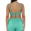 Sunsets Escape Aqua Mist Sandbar Rib Laguna Swim Short< Plus Size