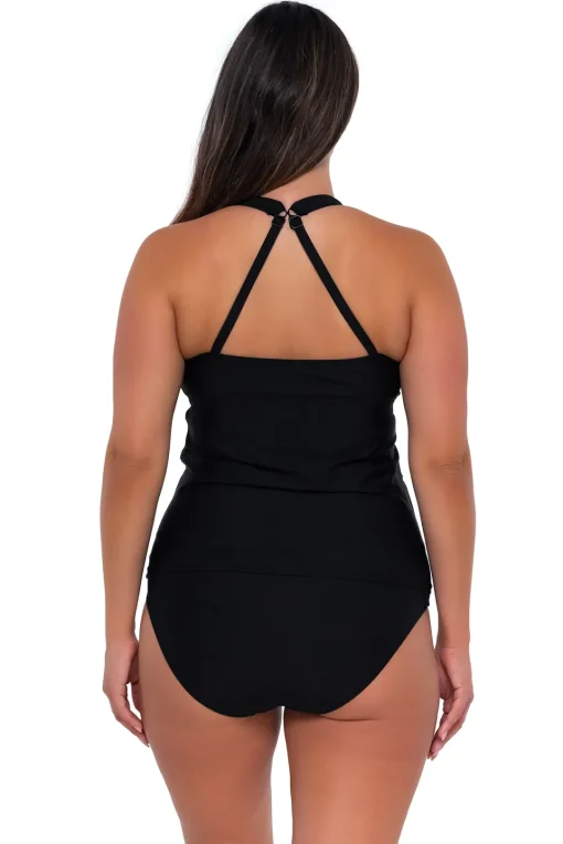 Sunsets Escape Black Emerson Tankini Top< Plus Size | Underwire