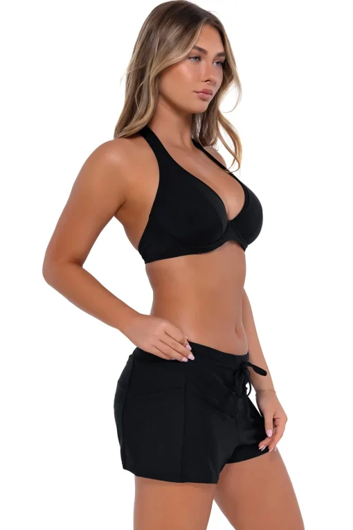 Sunsets Escape Black Laguna Swim Short< Swim Shorts
