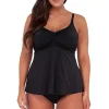 Sunsets Escape Black Seagrass Texture Tori Tankini Top< Wire-Free | Tankinis