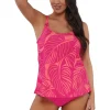 Sunsets Escape Blushing Palms Sandbar Rib Jenna Tankini Top< Tankinis