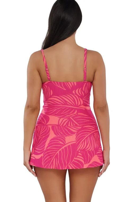 Sunsets Escape Blushing Palms Sandbar Rib Sienna Swim Dress< Swim Dress