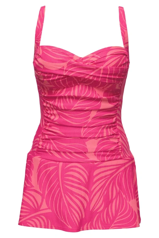 Sunsets Escape Blushing Palms Sandbar Rib Sienna Swim Dress< Swim Dress