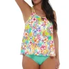 Sunsets Escape Botanical Bliss Sandbar Rib Sadie Tankini Top< Plus Size | Wire-Free