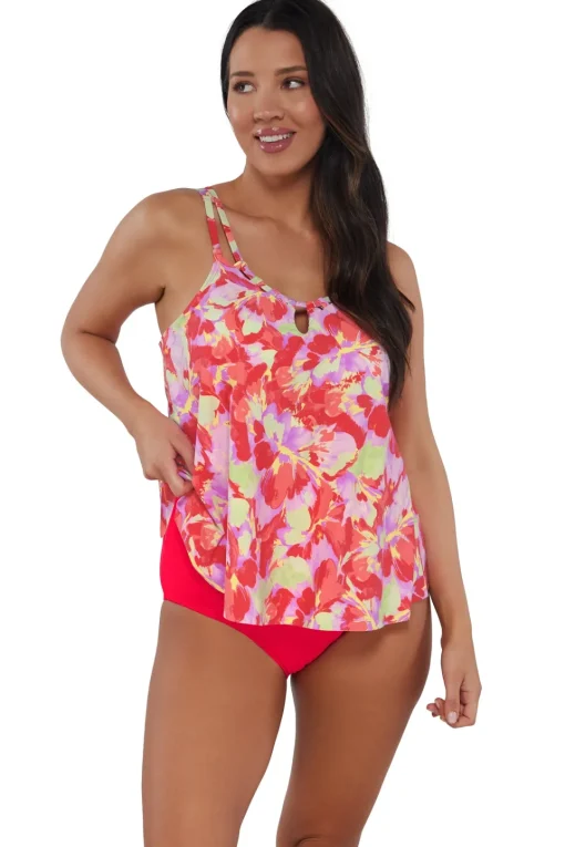 Sunsets Escape Butterfly Beach Sadie Tankini Top< Plus Size | Wire-Free