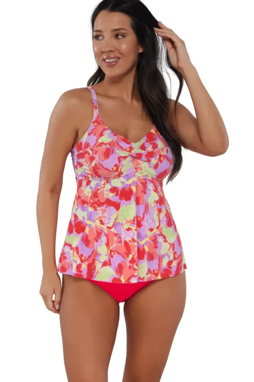 Sunsets Escape Butterfly Beach Tori Tankini Top< Plus Size | Wire-Free