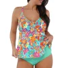 Sunsets Escape Festive Floral Sandbar Rib Marin Tankini Top< Plus Size | Underwire
