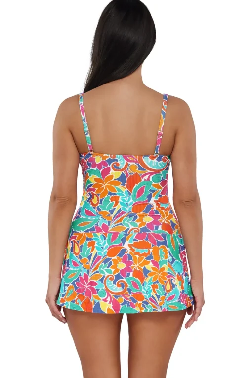Sunsets Escape Festive Floral Sandbar Rib Sienna Swim Dress< Swim Dress