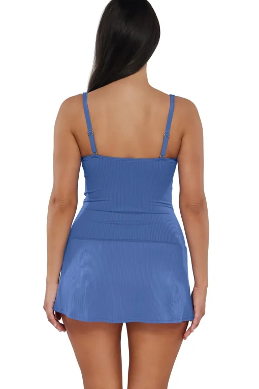 Sunsets Escape Harbor Blue Sandbar Rib Sienna Swim Dress< Swim Dress