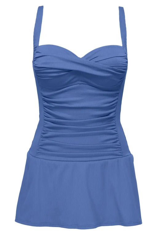 Sunsets Escape Harbor Blue Sandbar Rib Sienna Swim Dress< Swim Dress
