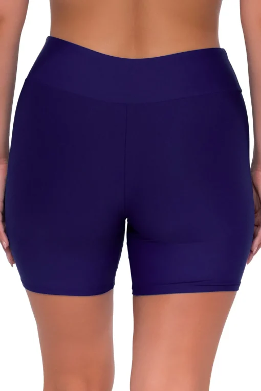 Sunsets Escape Indigo Bayside Bike Short< Plus Size | High-Waist