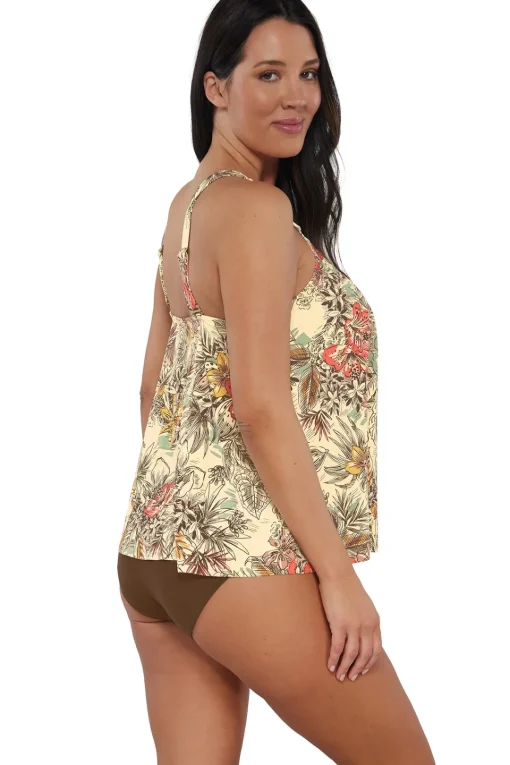Sunsets Escape Island Spice Sadie Tankini Top< Plus Size | Wire-Free
