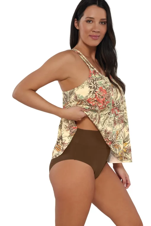 Sunsets Escape Island Spice Sadie Tankini Top< Plus Size | Wire-Free