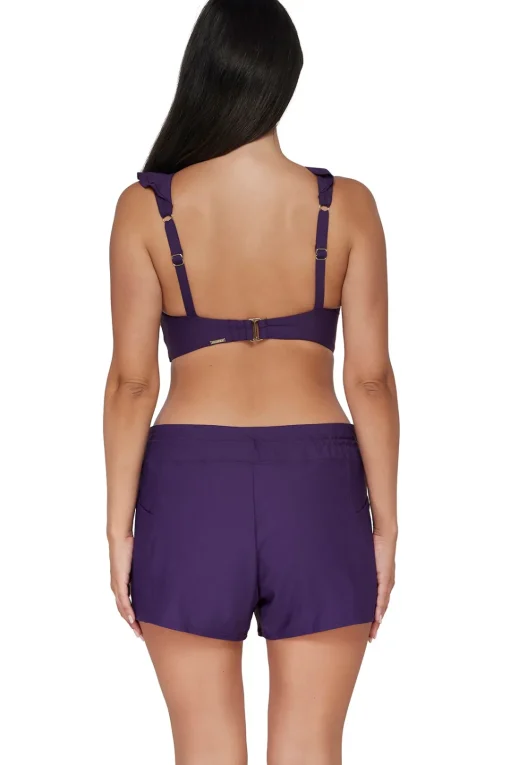 Sunsets Escape Paradise Plum Laguna Swim Short Bottom< Plus Size