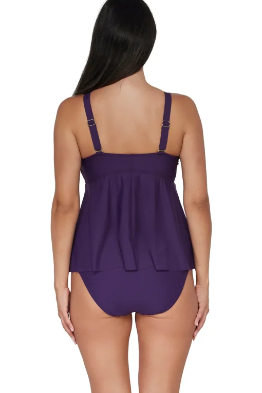 Sunsets Escape Paradise Plum Marin Tankini Top< Plus Size | Underwire