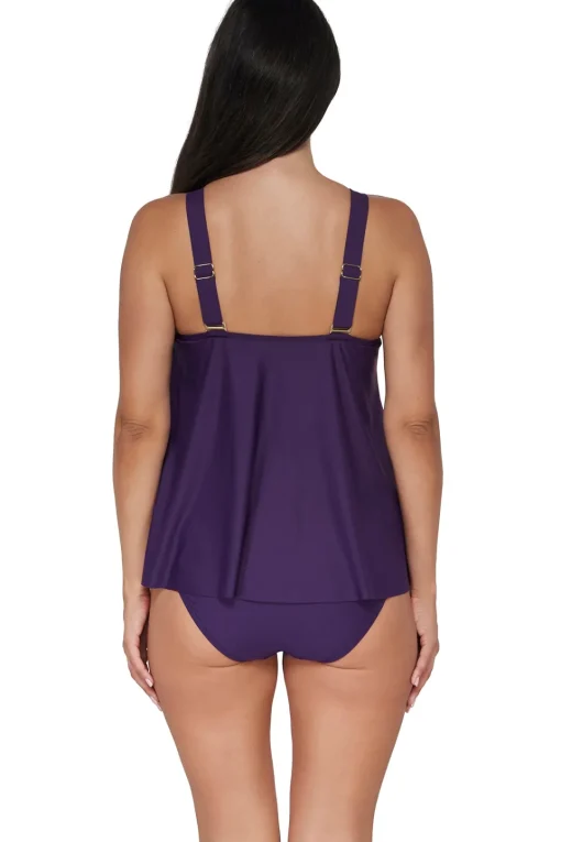 Sunsets Escape Paradise Plum Sadie Tankini Top< Plus Size | Wire-Free
