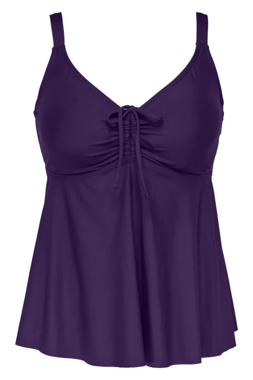 Sunsets Escape Paradise Plum Marin Tankini Top< Plus Size | Underwire