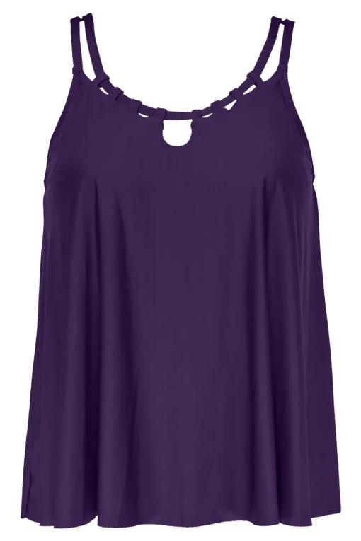 Sunsets Escape Paradise Plum Sadie Tankini Top< Plus Size | Wire-Free